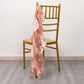 5 Pack Mauve Curly Willow Chiffon Satin Chair Sashes