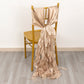 5 Pack Nude Curly Willow Chiffon Satin Chair Sashes