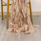 5 Pack Nude Curly Willow Chiffon Satin Chair Sashes