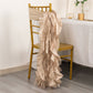5 Pack Nude Curly Willow Chiffon Satin Chair Sashes