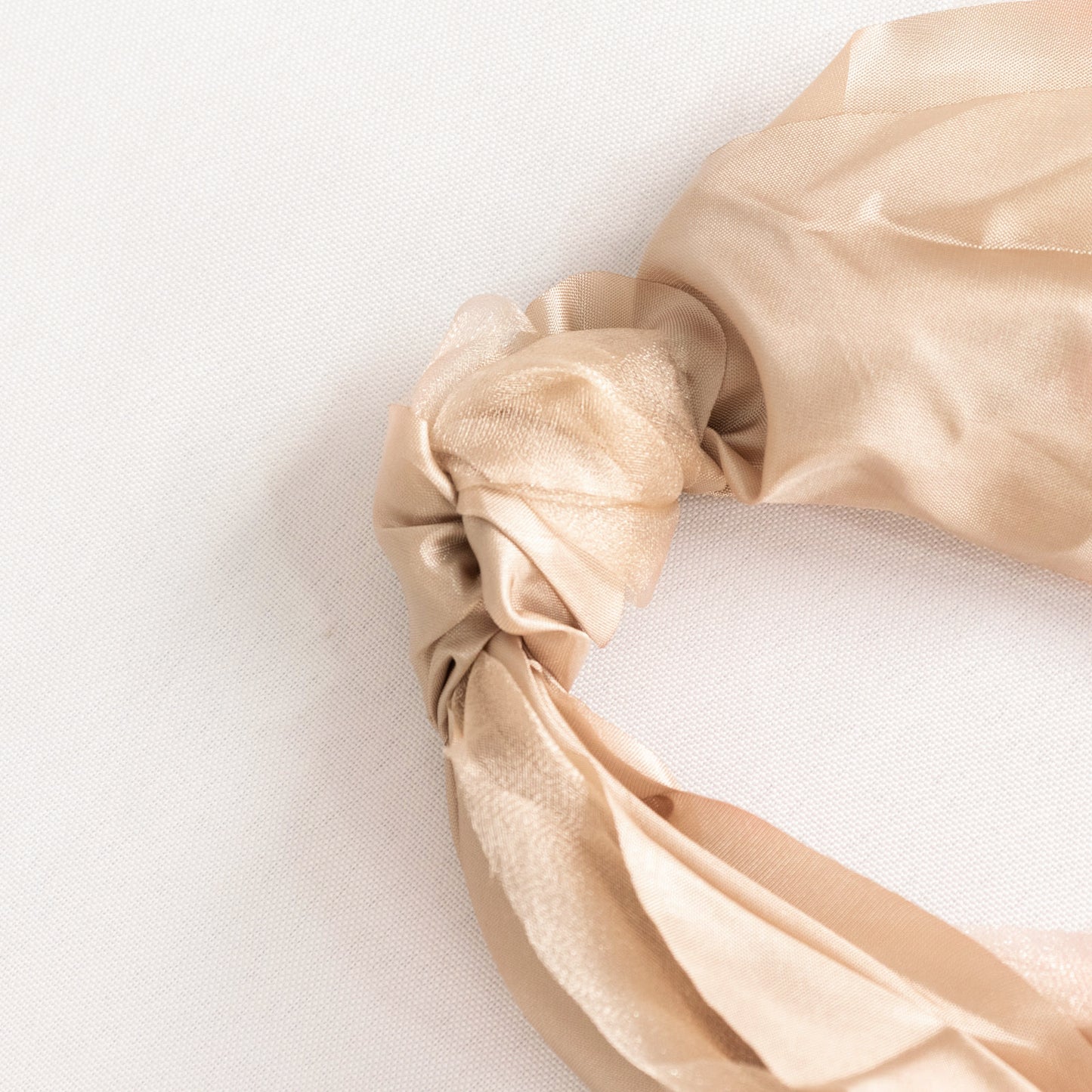 5 Pack Nude Curly Willow Chiffon Satin Chair Sashes