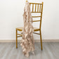 5 Pack Nude Curly Willow Chiffon Satin Chair Sashes