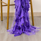 5 Pack Purple Curly Willow Chiffon Satin Chair Sashes