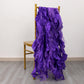 5 Pack Purple Curly Willow Chiffon Satin Chair Sashes