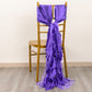 5 Pack Purple Curly Willow Chiffon Satin Chair Sashes