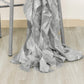 5 Pack Silver Curly Willow Chiffon Satin Chair Sashes