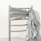 5 Pack Silver Curly Willow Chiffon Satin Chair Sashes