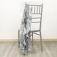 5 Pack Silver Curly Willow Chiffon Satin Chair Sashes