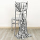5 Pack Silver Curly Willow Chiffon Satin Chair Sashes