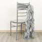 5 Pack Silver Curly Willow Chiffon Satin Chair Sashes