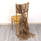 5 Pack Taupe Curly Willow Chiffon Satin Chair Sashes