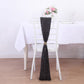 5 Pack Black Metallic Fringe Shag Tinsel Chair Sashes, Shimmery Polyester Chair Sashes - 6"x108"