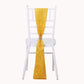 5 Pack Gold Metallic Fringe Shag Tinsel Chair Sashes, Shimmery Polyester Chair Sashes - 6"x108"