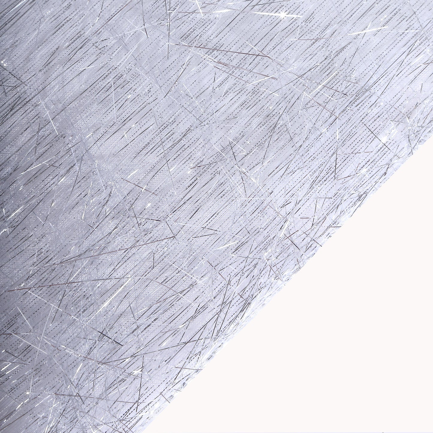 5 Pack Silver Metallic Fringe Shag Tinsel Chair Sashes, Shimmery Polyester Chair Sashes - 6"x108"