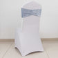 5 Pack Premium Crushed Velvet Chair Sashes Dusty Blue Ruffle Style - Textured Chair Bands for Stunning Event Decor