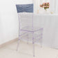 5 Pack Premium Crushed Velvet Chair Sashes Dusty Blue Ruffle Style - Textured Chair Bands for Stunning Event Decor
