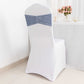 5 Pack Premium Crushed Velvet Chair Sashes Dusty Blue Ruffle Style - Textured Chair Bands for Stunning Event Decor