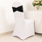5 Pack Premium Crushed Velvet Chair Sashes Black Ruffle Style - Textured Chair Bands for Stunning Event Decor