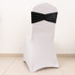 5 Pack Premium Crushed Velvet Chair Sashes Black Ruffle Style - Textured Chair Bands for Stunning Event Decor