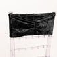 5 Pack Premium Crushed Velvet Chair Sashes Black Ruffle Style - Textured Chair Bands for Stunning Event Decor