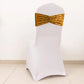 5 Pack Premium Crushed Velvet Chair Sashes Gold Ruffle Style - Textured Chair Bands for Stunning Event Decor