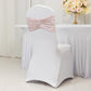 5 Pack Crushed Velvet Chair Bands Blush Wide Ruffle Style - Textured Chair Sashes for Stunning Event Decor - 8"x15"