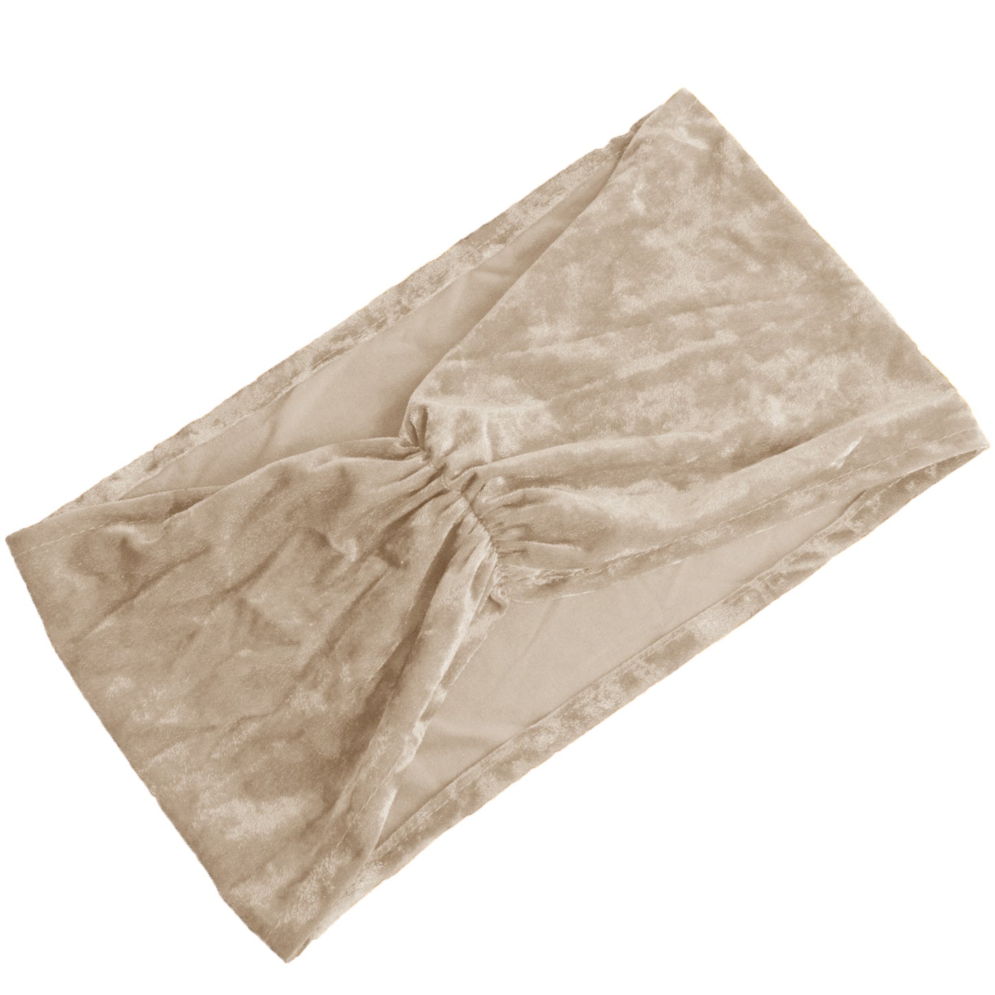 5 Pack Crushed Velvet Chair Bands Beige Wide Ruffle Style - Textured Chair Sashes for Stunning Event Decor - 8"x15"