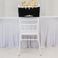 5 Pack Crushed Velvet Chair Bands Black Wide Ruffle Style - Textured Chair Sashes for Stunning Event Decor - 8"x15"