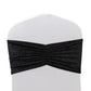 5 Pack Crushed Velvet Chair Bands Black Wide Ruffle Style - Textured Chair Sashes for Stunning Event Decor - 8"x15"