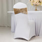 5 Pack Crushed Velvet Chair Bands Champagne Wide Ruffle Style - Textured Chair Sashes for Stunning Event Decor - 8"x15"