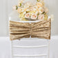 5 Pack Crushed Velvet Chair Bands Champagne Wide Ruffle Style - Textured Chair Sashes for Stunning Event Decor - 8"x15"