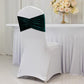 5 Pack Crushed Velvet Chair Bands Hunter Emerald Green Wide Ruffle Style - Textured Chair Sashes for Stunning Event Decor - 8"x15"