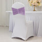 5 Pack Crushed Velvet Chair Bands Lavender Lilac Wide Ruffle Style - Textured Chair Sashes for Stunn
