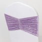 5 Pack Crushed Velvet Chair Bands Lavender Lilac Wide Ruffle Style - Textured Chair Sashes for Stunn