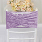 5 Pack Crushed Velvet Chair Bands Lavender Lilac Wide Ruffle Style - Textured Chair Sashes for Stunn