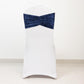 5 Pack Crushed Velvet Chair Bands Navy Blue Wide Ruffle Style - Textured Chair Sashes for Stunning Event Decor - 8"x15"