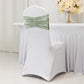 5 Pack Crushed Velvet Chair Bands Sage Green Wide Ruffle Style - Textured Chair Sashes for Stunning Event Decor - 8"x15"