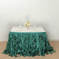 14ft Hunter Emerald Green Curly Willow Taffeta Table Skirt