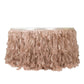 14ft Nude Curly Willow Taffeta Table Skirt