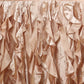14ft Nude Curly Willow Taffeta Table Skirt