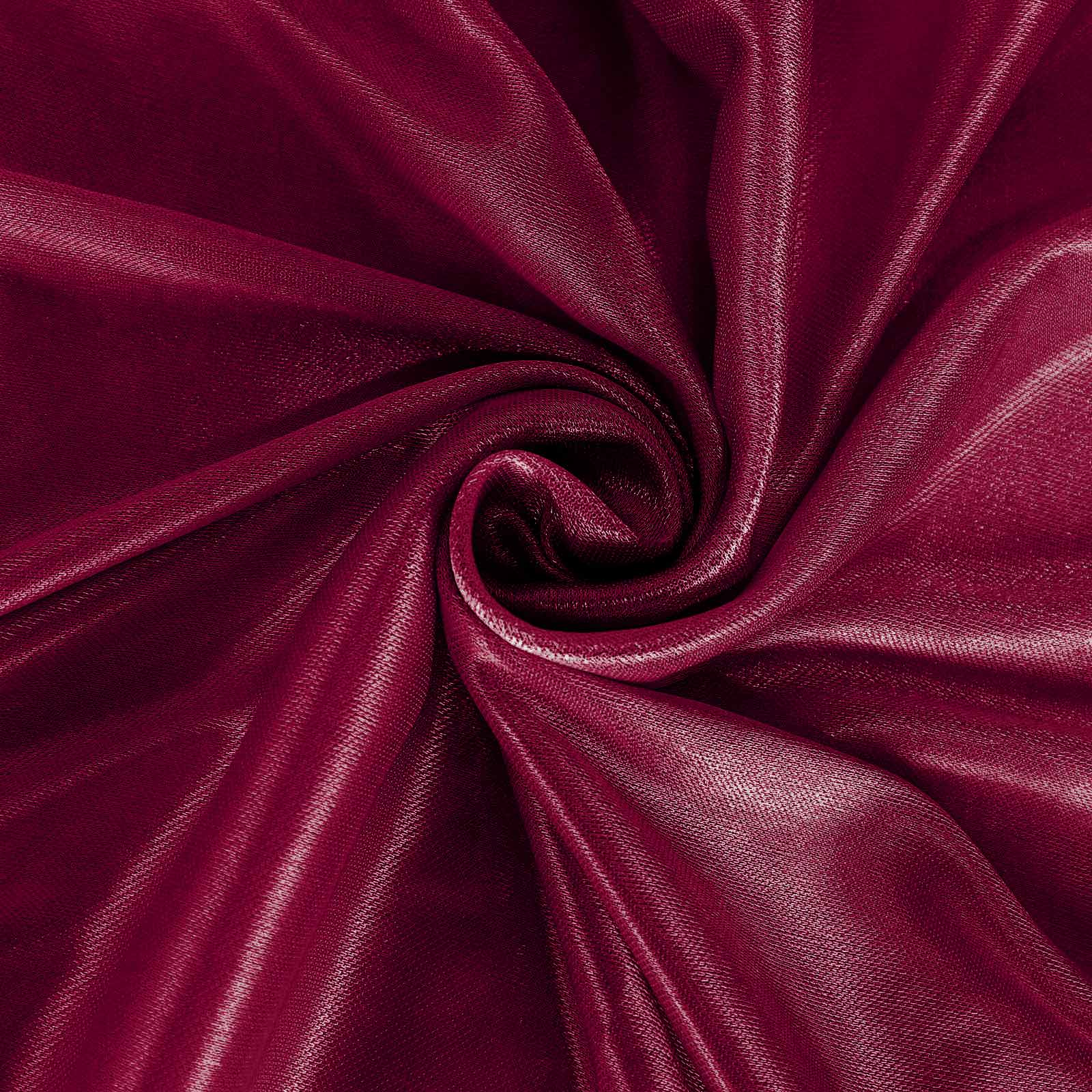 Burgundy satin fabric for elegant table skirting. #whtbkgd