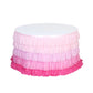 14ft Ombre Pink Chiffon Ruffled Tutu Table Skirt with Satin Backing