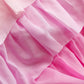 14ft Ombre Pink Chiffon Ruffled Tutu Table Skirt with Satin Backing