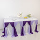 14ft Sheer Pleated Ruffle Skirting Chiffon Table Skirt - Purple and Lavender, Shimmer Sheer, Wrinkle-Free Fabric