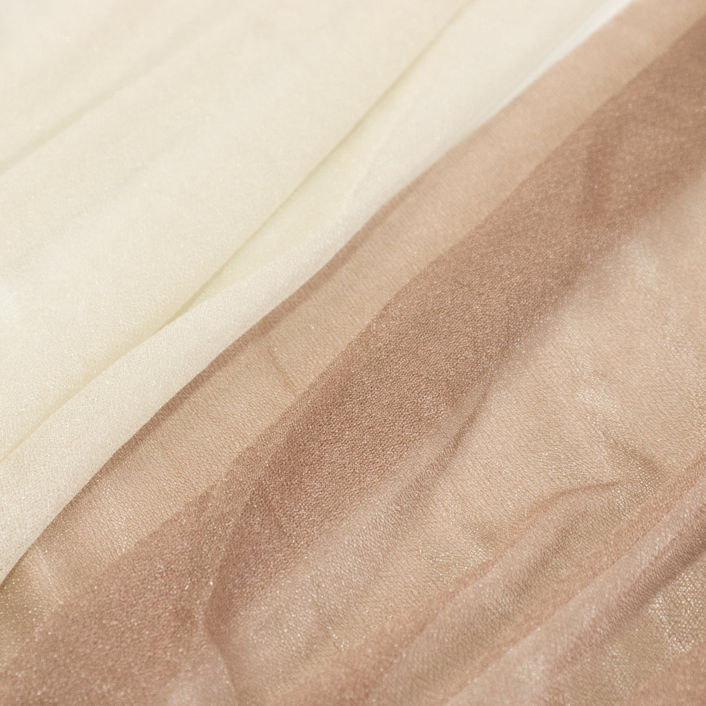 Beige sheer fabric in soft layers
