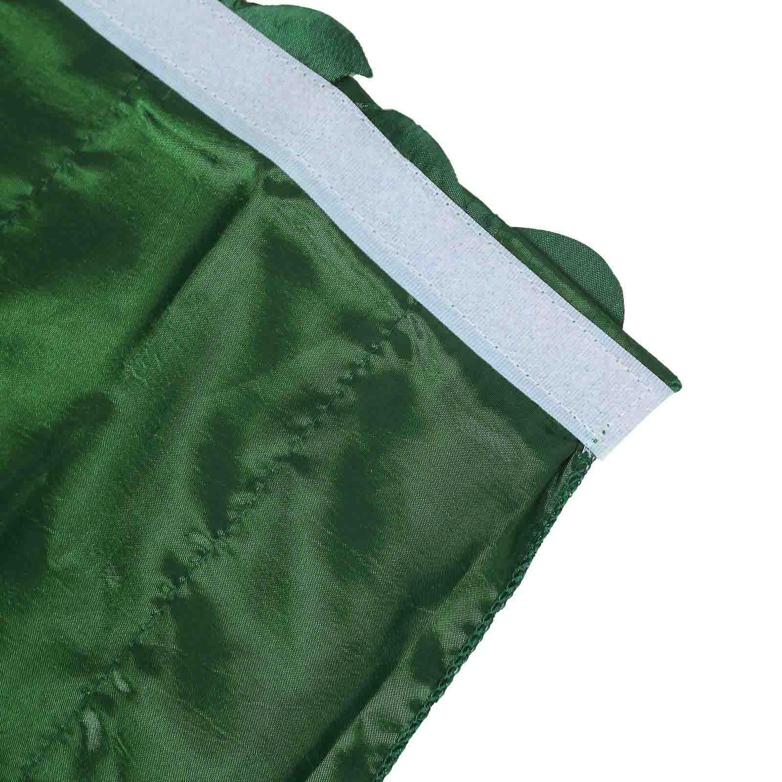 14ft green 3D leaf petal taffeta fabric table skirt