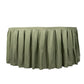 21ft Dusty Sage Green Pleated Polyester Table Skirt, Banquet Folding Table Skirt