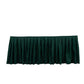 Polyester 14ft Table Skirt Hunter Emerald Green - Classic Pleated Design for Weddings & Events
