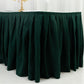 Polyester 14ft Table Skirt Hunter Emerald Green - Classic Pleated Design for Weddings & Events