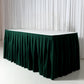 Polyester 14ft Table Skirt Hunter Emerald Green - Classic Pleated Design for Weddings & Events